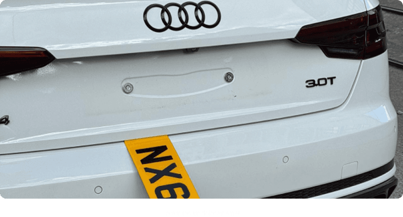 Alite Maglock mounted flush on a white Audi